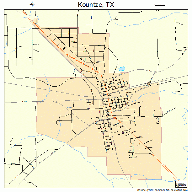 Kountze, TX street map