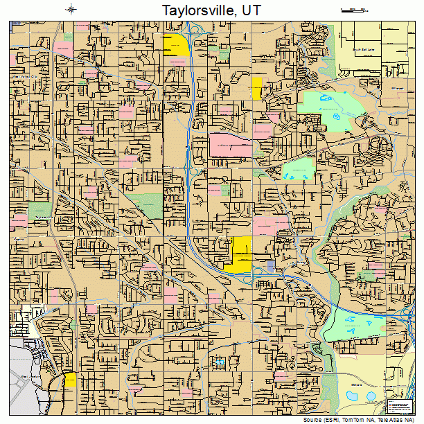 Taylorsville Utah Street Map 4975360