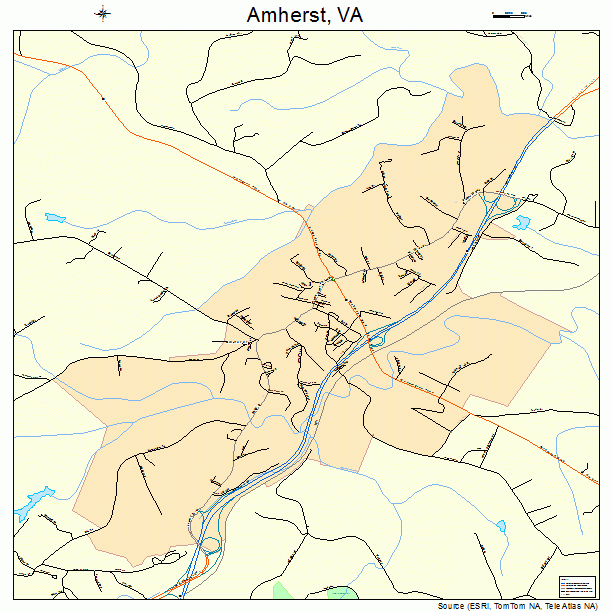 Amherst, VA street map
