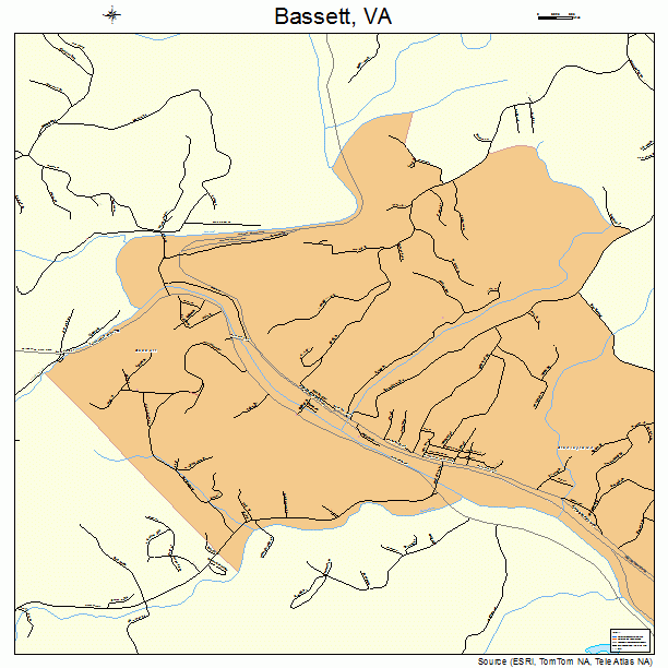 Bassett, VA street map