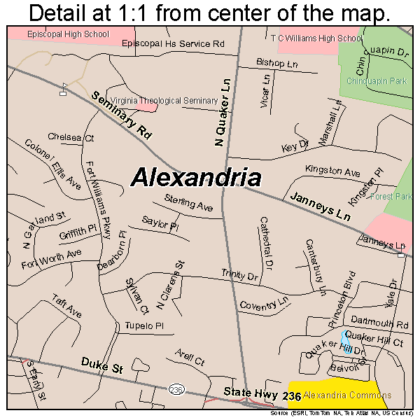 Alexandria Va Neighborhood Map