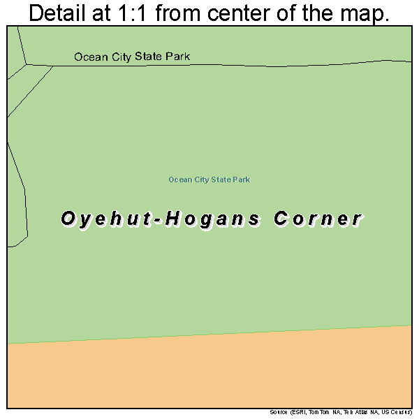 Oyehut-Hogans Corner, Washington road map detail