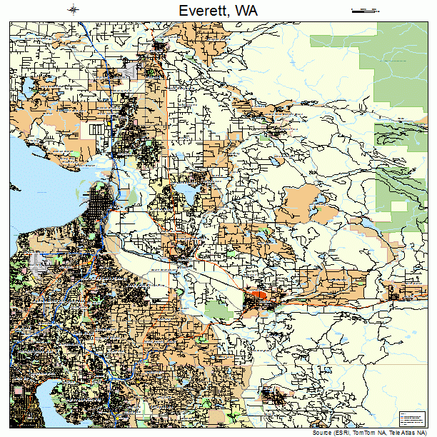 Everett Washington Street Map 5322640
