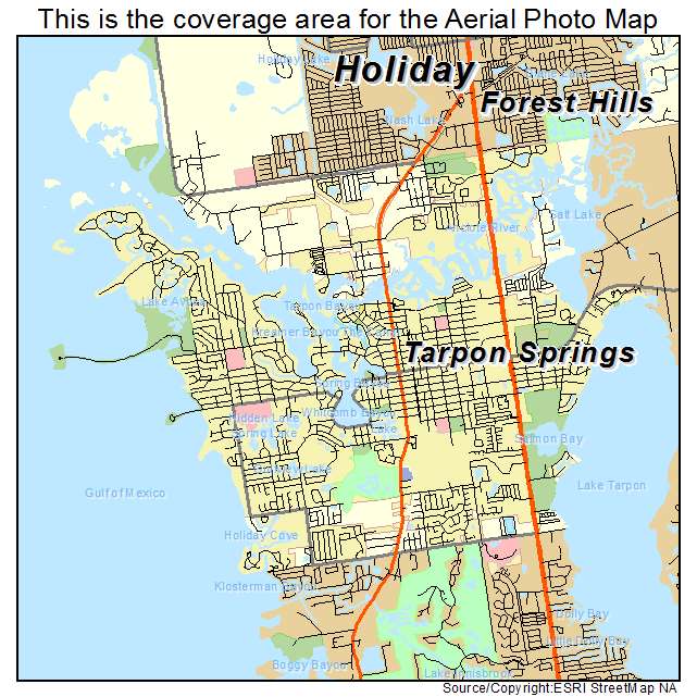 Tarpon Springs Florida Map - Map in the World