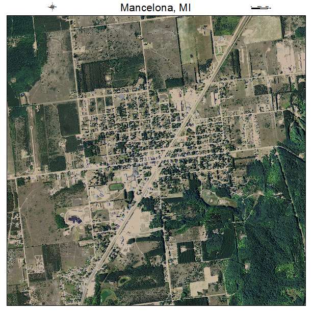 Aerial Photography Map of Mancelona, MI Michigan