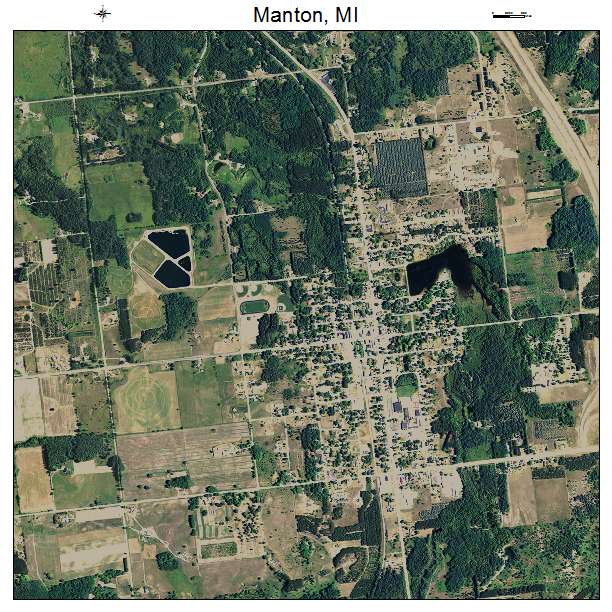 Aerial Photography Map of Manton, MI Michigan