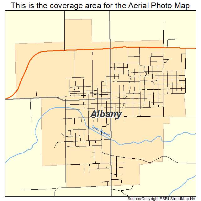 Aerial Photography Map of Albany, MO Missouri