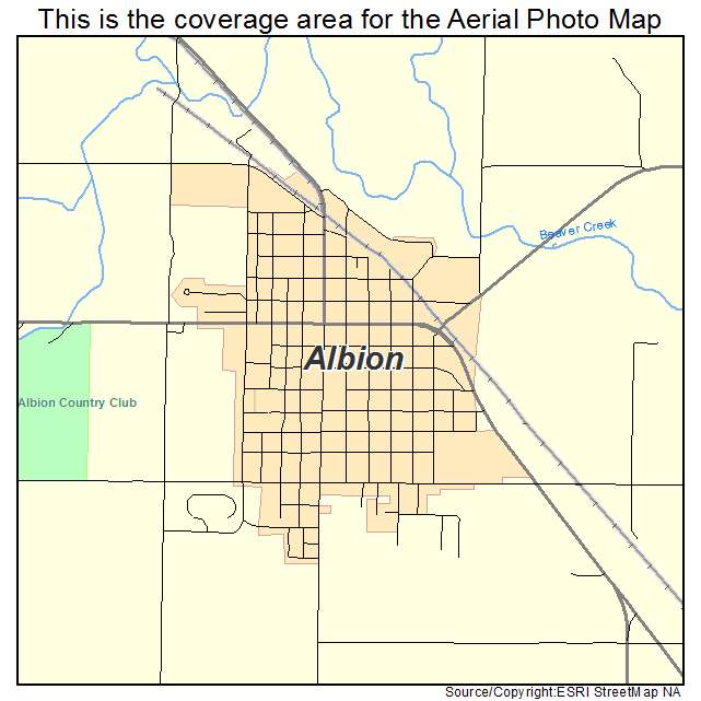 Aerial Photography Map of Albion, NE Nebraska