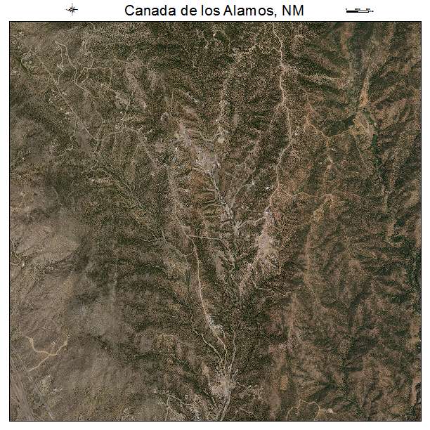 Aerial Photography Map of Canada de los Alamos, NM New Mexico
