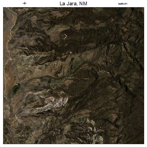 Aerial Photography Map of La Jara, NM New Mexico