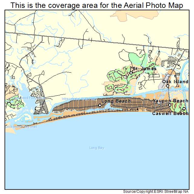 street map of oak island north carolina Aerial Photography Map Of Oak Island Nc North Carolina street map of oak island north carolina