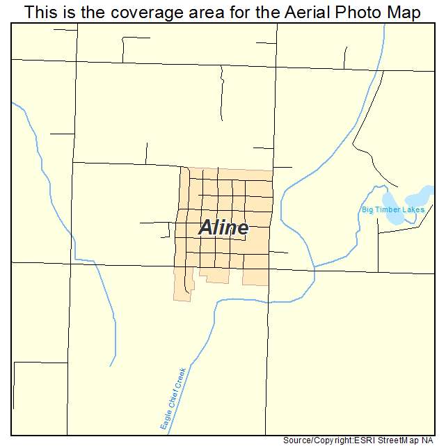 Aerial Photography Map of Aline, OK Oklahoma