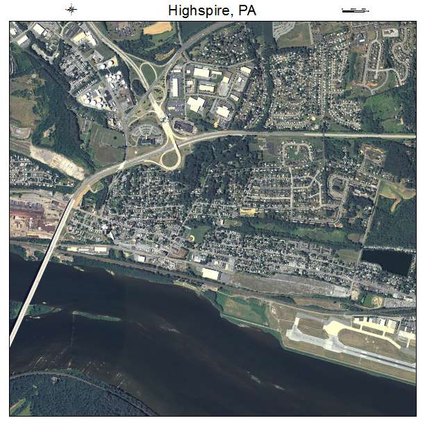 Aerial Photography Map of Highspire, PA Pennsylvania