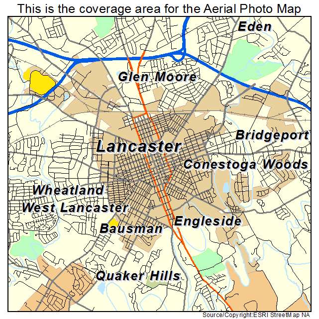 Old Lancaster City Pa Map