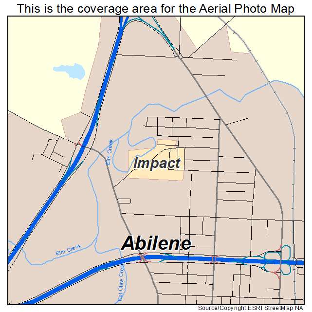 Aerial Photography Map of Impact, TX Texas